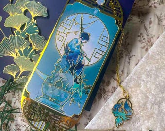 Xiao Fan-Made Metal Bookmark - Genshin Impact Collectible Gamer Gift