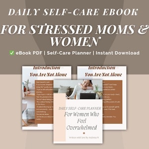 Daily Self-Care Planner for Moms – Mental Health Journal for Overwhelmed Women | Printable A4 PDF, Mindset & Wellness Workbook