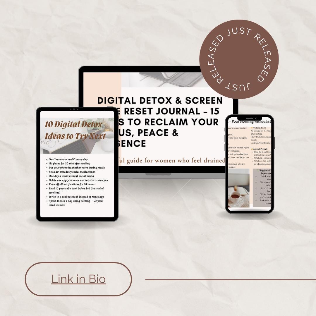 Digital Detox & Screen Time Reset Journal | 15-day Mindfulness ...