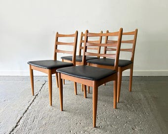 Set van 4 eetkamerstoelen uit het midden van de eeuw van Schreiber Furniture