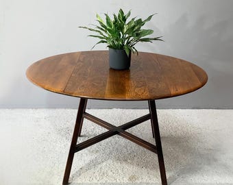 Ercol 1950's 'Old Colonial 377' Blue Label Drop Leaf-tafel