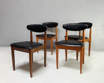 Set van 4 jaren 70 eetkamerstoelen uit de jaren 70 van Schreiber