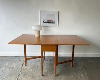 Middeleeuwse moderne uitschuifbare eettafel uit de jaren 60 van Schrieber