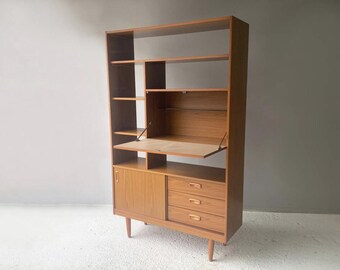 Mid-century modern kamerscherm, wandmeubel van Schreiber, jaren 60