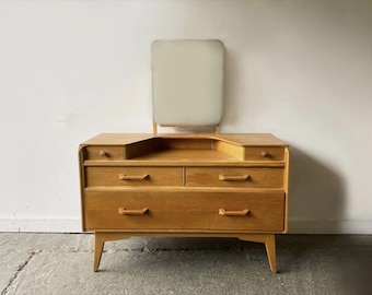 Mid Century 1950 eiken kaptafel van G Plan E Gomme
