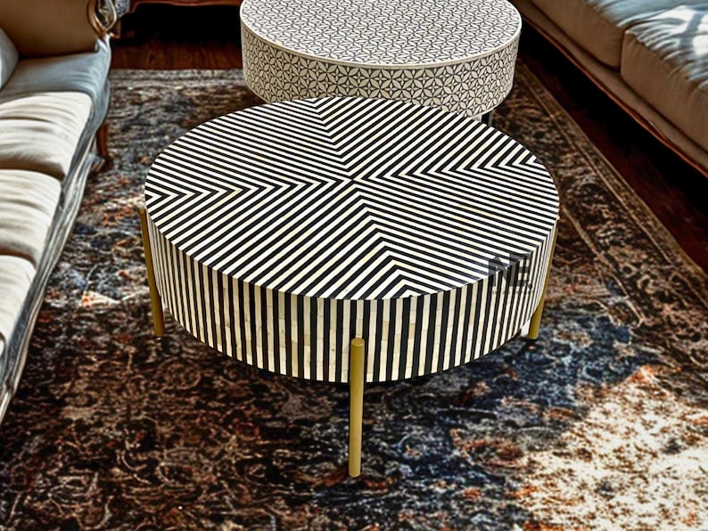 NiktanExport97 Bone Inlay Coffee Table - Thumbnail 3