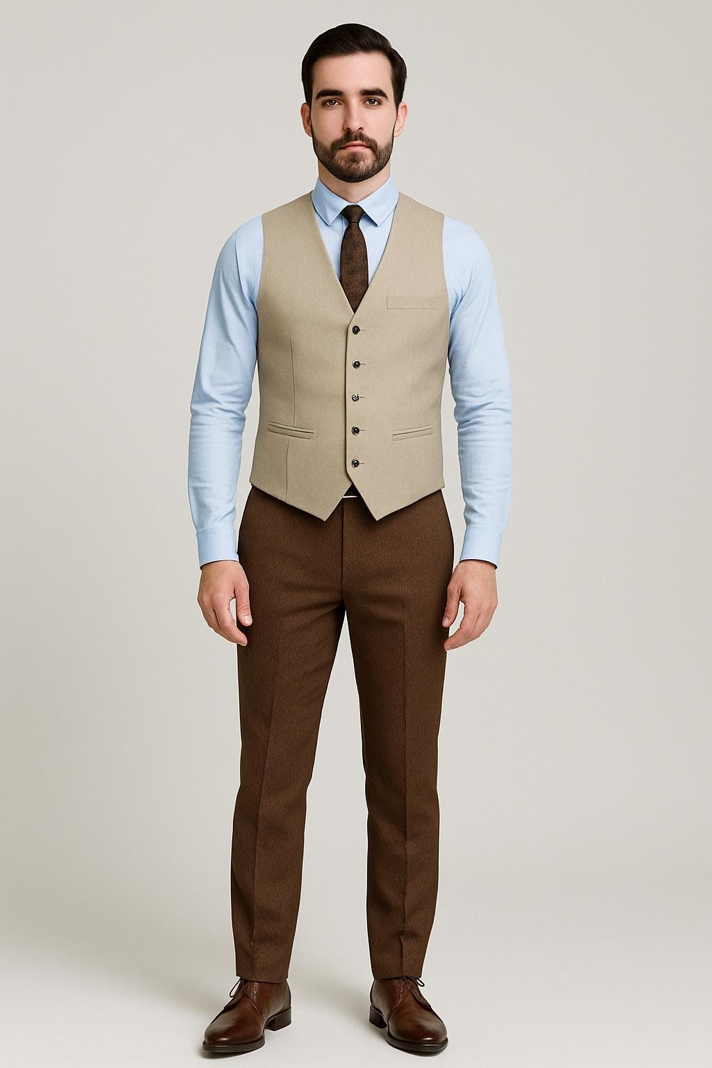 ローレン slub tweed shape vest FREE / beige il_fullxfull.7152130464_a8se.jpg