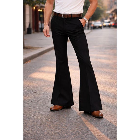 black flare dress pants Bell Bottom Trousers Asymmetrical satin dress - Long Sleeve Prom Dresses Cheap A flared leg lends Color:Royal Blue