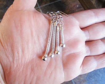 Perlen Ohrringe Add-a-Bead Silber Rohlinge für European Style Beads -- Auswahl von vier Längen