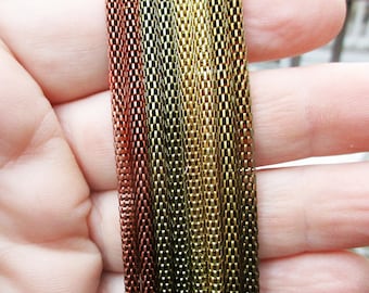 SALE for Mother's Day--3mm rope NECKLACES, custom sizes. Antique Copper and Bronze, fits European charms.  Buy 5 get one free!