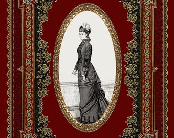 Victorian Fashion Notebook (PB)--lined journal with vintage fashion illustrations from Delineator Magazine