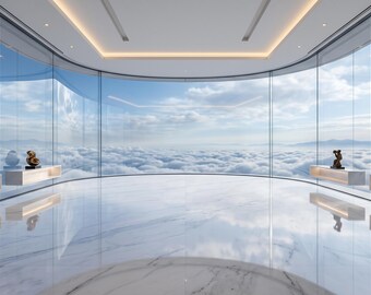 20 Glass Sky Lounge Zoom Backgrounds- Luxury Virtual Office Background Bundle- Professional Teams Meet Interview Background Digital Download
