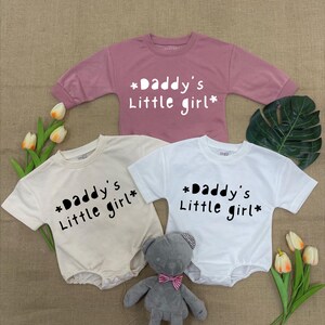 Daddy&#39;s Little Girl Baby Romper, Daddy&#39;s Girl Gift, Daddy Daughter Baby Clothes, Father&#39;s Day Gift, Daddy&#39;s Girl Outfit, Newborn for Girls