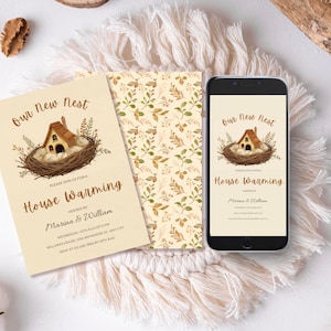 House Warming Invitation Template | mobile invite | Editable Digital Invite for New Home | Printable Housewarming Party evite Template HW03