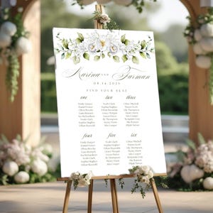 Plantilla moderna de plano de asientos para invitados a Nikkah, plano de asientos editable y descarga instantánea, Templett, descarga digital, plano de asientos para bodas, NI02