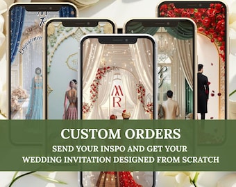 Custom made Wedding video invitation | Digital wedding invite Design from scratch