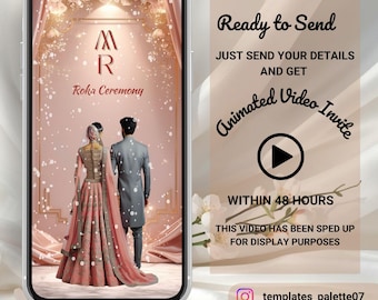Personalized Roka Ceremony Invitation Video | Animated E-Invite