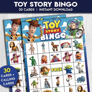 Spielzeug Bingo | Toy Story Geburtstagsparty Bingo Spiel | TOY Story Party Poster zum Ausdrucken | Geburtstagsparty-Aktivität-Bingo-Spiel | Sofort Download