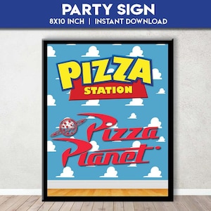 Toy Story Pizza Station | Toy Story Birthday Party Table Sign | Pizza Planetparty poster | activity Station sign | Instant Download