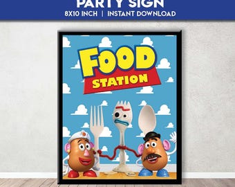 Toy Story Food Station | Toy Story Birthday Party Table Sign