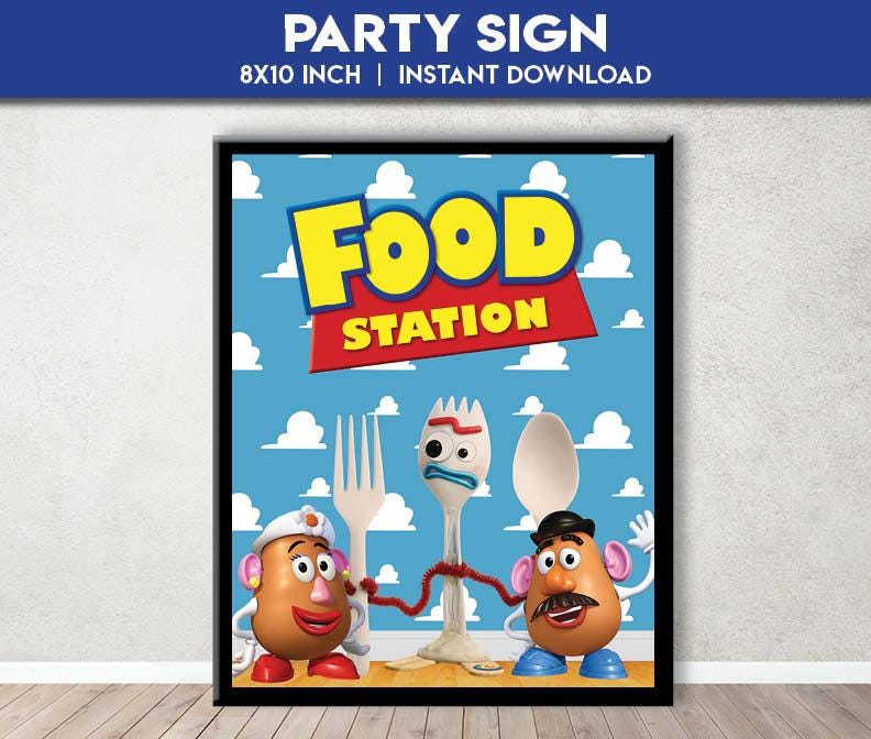 Toy Story Food Station | Toy Story Birthday Party Table Sign