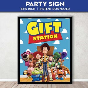 Toy Story Gift Station | Toy Story Birthday Party Table Sign | Party Poster | Present Activity Station Sign | Instant Download