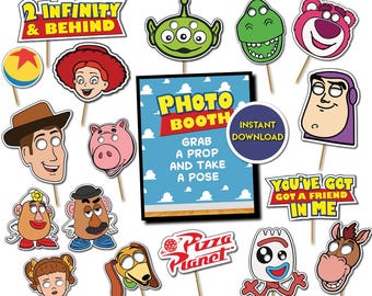 Toy Photo Booth Props | Toy Story Party Party Birthday Decorations | Boy Story Jessie and Woody Cutout PHOTO BOOTH | Instant Download