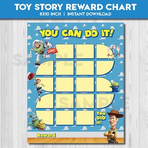 Toy Story Reward Chart | Toy Story Kids Routine & Sticker Chart Potty Training | Behavior Chart Daily Chore Sticker Chart  instant download