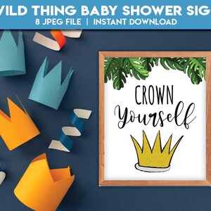Wild One Baby Shower Signs | Where the Wild Things Are Printable Decor Signs | Birthday Printable Sign  Set | Instant Download | Set NO.3