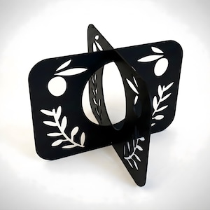 Olijftakuitsparing metalen salontafelonderstel