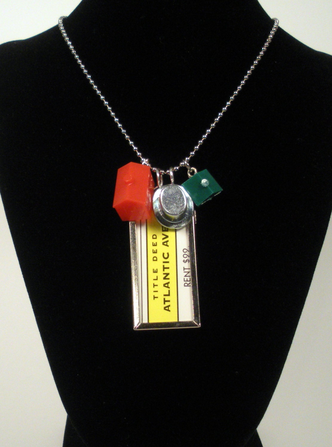 Upcycled Monopoly Game Pieces, Charms Pendant/necklace/keychain/phone Charm, Recycled Pewter