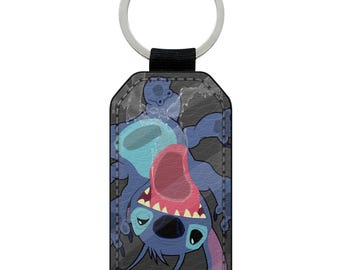 Kunstleren sleutelhanger verjaardagscadeau Maleficent Disney Stitch
