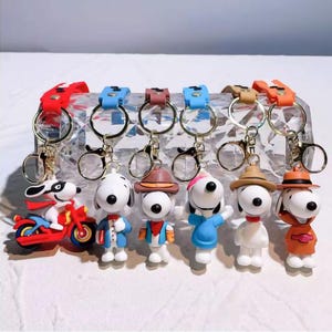 Charlie Cartoon Figure Keychain Bag Pendant Phone Ins Cute Epoxy Car Key Chain Decoration Key Ring Couple Pendant Birthday Gift