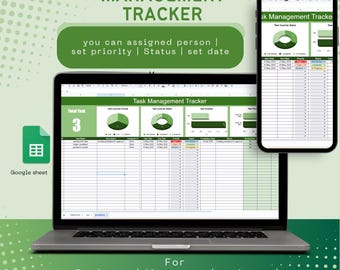 Business Task Management Tracker, Business Dashboard Google Sheets Template
