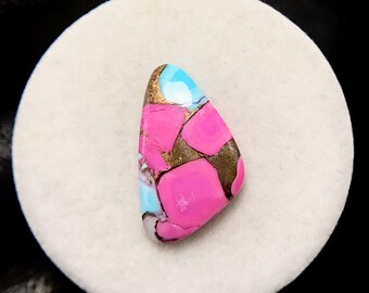 Cotton Candy Turquoise, Freeform Cabochon, 18x11x3 MM, 5 CTS, Beautiful Cabochon,#A-1282