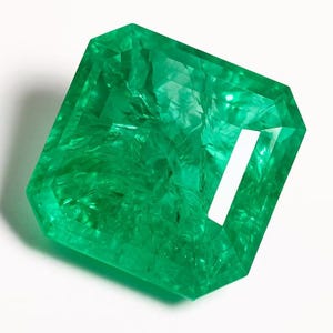 10.7 Ct Natural Certified Colombian Emerald Ring Size Square Green Loose Gemstone Gift For Her, Jewelry Making Gems Free Delivery Free Gift