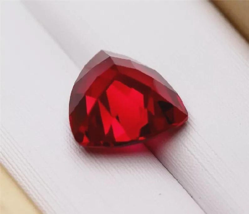 September Ruby Natural Pigeon Blood Red Ruby Certified 8.87 Ct Trillion Shape Loose ...