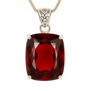 Natural Red Ruby 76.10 Ct Certified Gemstone Pendant | 925 Sterling Silver Pendant Handmade Necklace | Best For Gift for Mom | Free Delivery
