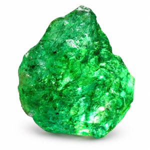 Esmeralda verde natural extraída en bruto, 458,80 quilates, certificada. Hermosa piedra preciosa para colgante | Regalo de cumpleaños