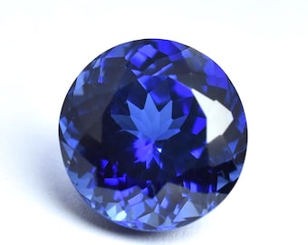 Premium Quality Blue Tanzanite Certified Gemstone 8 Ct Natural Round Cut | Ideal for Fine Jewelry and Ring Designs A+ Grade Gift For Her/Him
