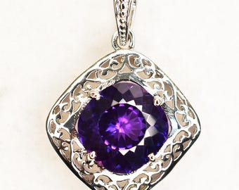 30 Ct Natural Tanzanite Pendant | 925 Sterling Silver, Vintage Style