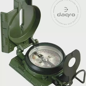 Brass Brunton Compass with Mirror & Leather Case: Nautical Pocket Transit