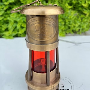 Lampe à huile ancre en laiton massif : lanterne décorative nautique