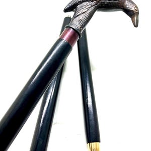 Handcrafted Brass Bird Handle Walking Cane | Solid Wood Walking Stick | Elegant Vintage Style Mobility Aid | Gentleman&#39;s Gift | Unique Cane
