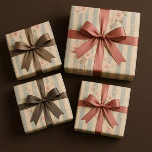 Carta da regalo con graziosi fiori vintage, perfetta per feste e compleanni, ecologica, unica, decorativa.
