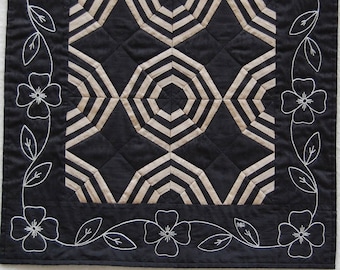 Silk Spiderweb Quilt with Hand Embroidery