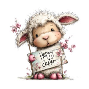 Easter Lamb Clipart: Whimsical Graphics (Digital Download - 26 PNGs)

This whimsical lambs Easter clipart collection features sweet, fluffy lambs illustrated in a charming storybook style. Each lamb is drawn with soft textures, expressive faces, and adorable poses that capture the innocence and joy of springtime. Surrounded by classic Easter elements—decorated eggs, blooming flowers, pastel ribbons, and gentle seasonal accents—the illustrations bring a warm and playful feel to any project.