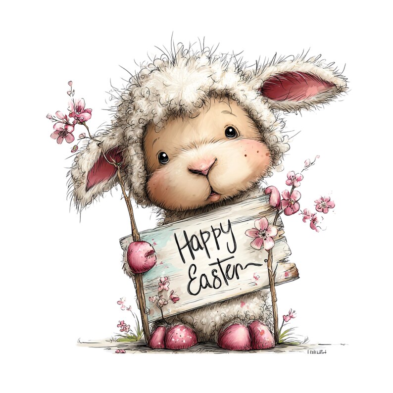 Easter Lamb Clipart: Whimsical Graphics (Digital Download - 26 PNGs)

This whimsical lambs Easter clipart collection features sweet, fluffy lambs illustrated in a charming storybook style. Each lamb is drawn with soft textures, expressive faces, and adorable poses that capture the innocence and joy of springtime. Surrounded by classic Easter elements—decorated eggs, blooming flowers, pastel ribbons, and gentle seasonal accents—the illustrations bring a warm and playful feel to any project.