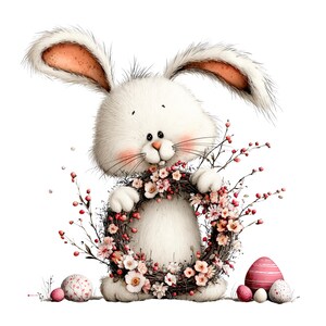 Whimsical Easter Clipart: Bunny Eggs Graphics (Digital Download - 26 PNGs)

A cheerful collection of Easter clipart illustrations designed to bring soft spring magic to any creative project. Each element is crafted with gentle colors, playful details, and a whimsical touch: bunnies with bright expressions, fluffy chicks, decorated eggs, spring flowers, and sweet seasonal accents.