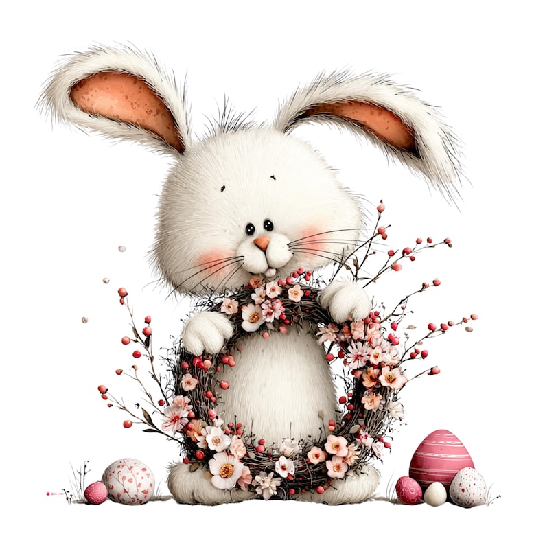 Whimsical Easter Clipart: Bunny Eggs Graphics (Digital Download - 26 PNGs)

A cheerful collection of Easter clipart illustrations designed to bring soft spring magic to any creative project. Each element is crafted with gentle colors, playful details, and a whimsical touch: bunnies with bright expressions, fluffy chicks, decorated eggs, spring flowers, and sweet seasonal accents.